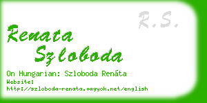 renata szloboda business card
