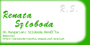 renata szloboda business card